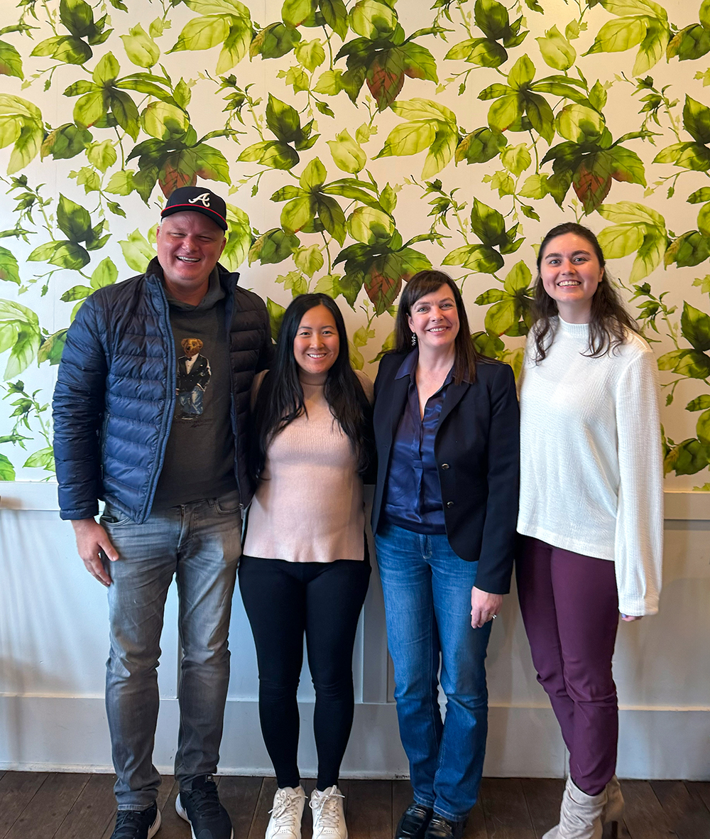 Group shot with the Destination Greater Victoria team (Jodi Westbury, Vice President Marketing Communications and Erin Sinclair, Travel Media Specialist) inside the Nourish Kitchen and Cafe