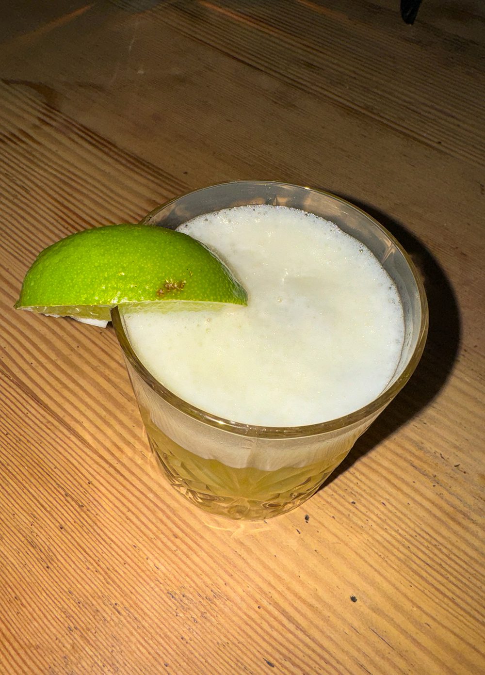 Mocktail with a lime at the Il Terrazzo Ristorante, Victoria, BC Canada