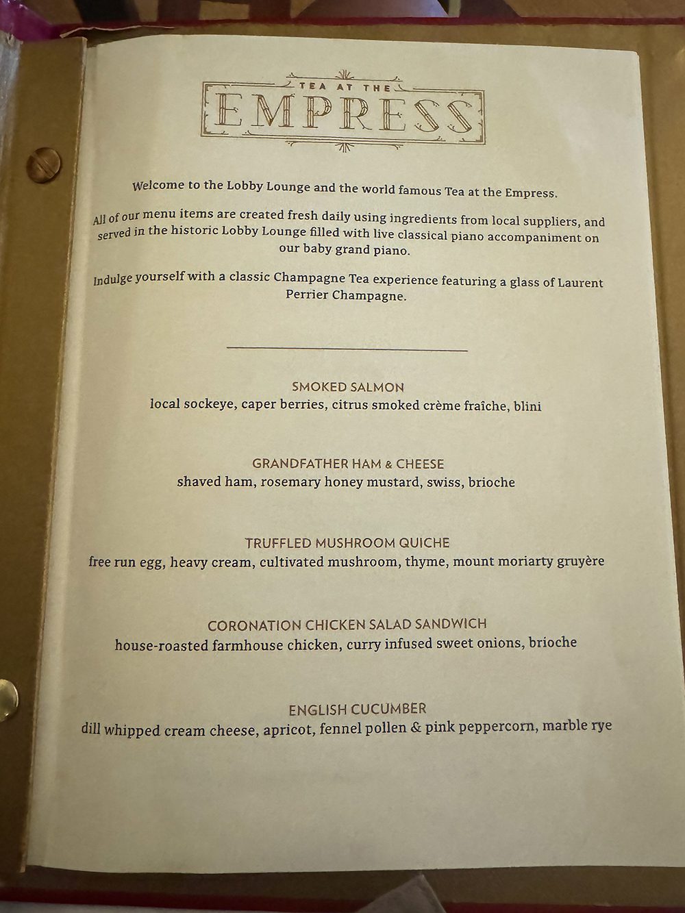 Afternoon Tea at the Fairmont Empress hotel